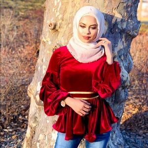 Red Velvet Top